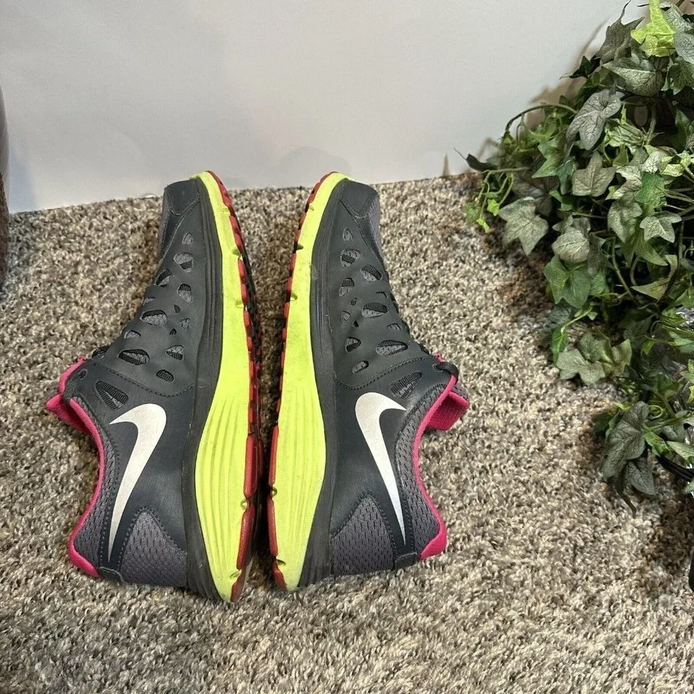 Nike Dual Fusion Run 2 Gray Pink Running Shoes Sneakers 599564-009 Womens Sz 10